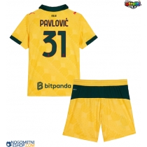 Otroški Nogometni dresi AC Milan Strahinja Pavlovic #31 Tretji 2025-26 Kratek Rokav (+ Kratke hlače)